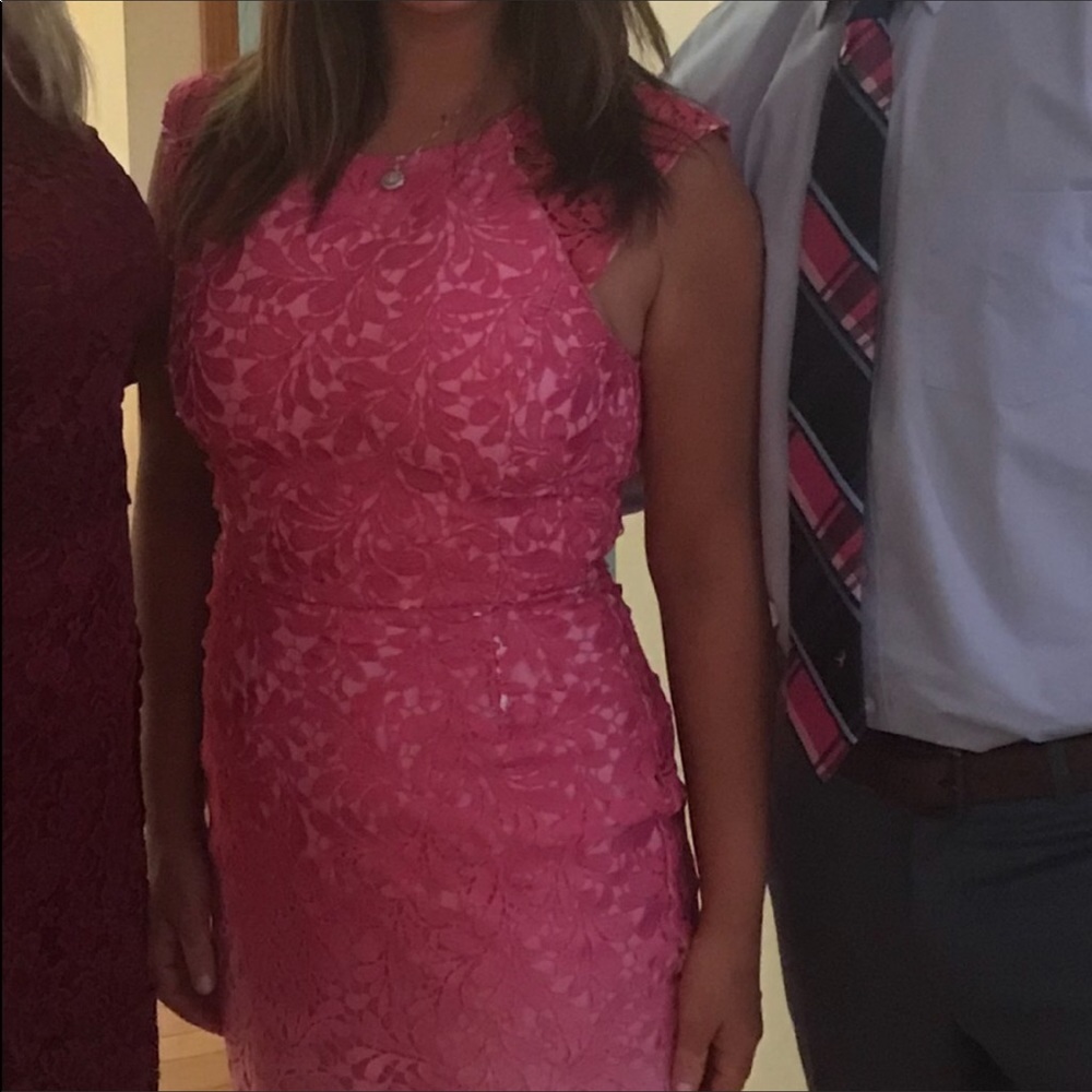 Adelyn Rae Pink Lace Dress - Picture 5 of 5